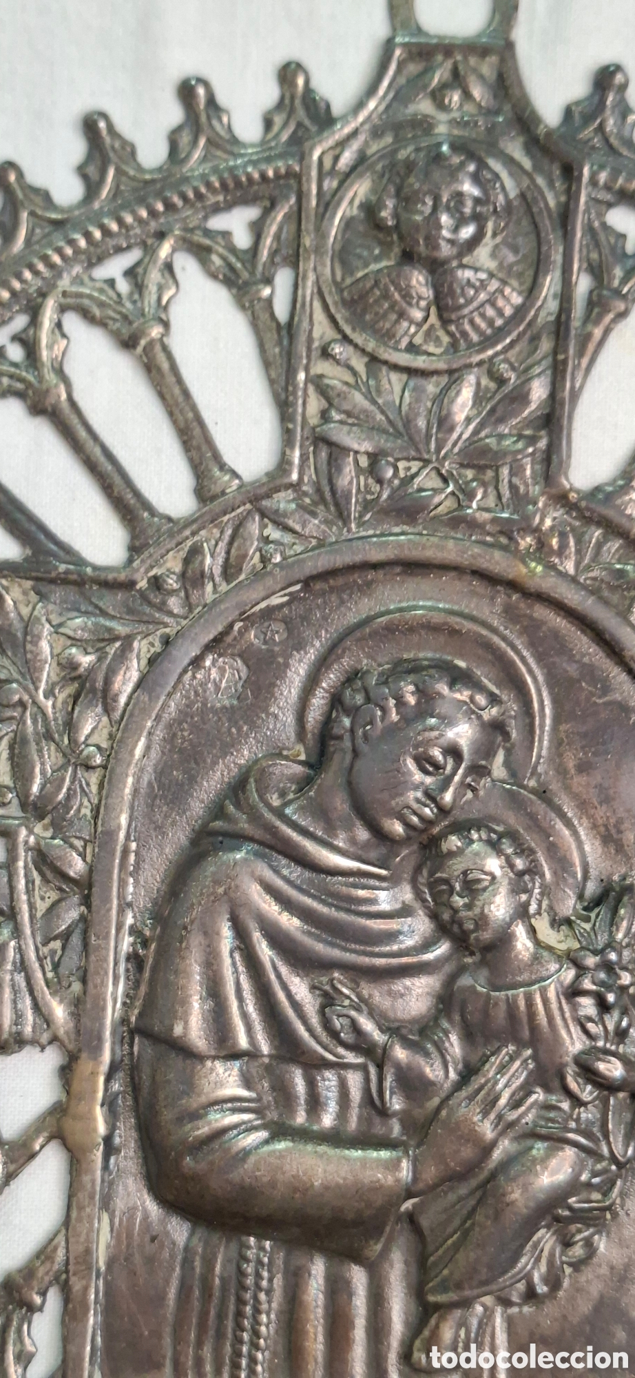 Antig&uuml;edades: Benditera de plata de ley Siglo XX - Foto 4