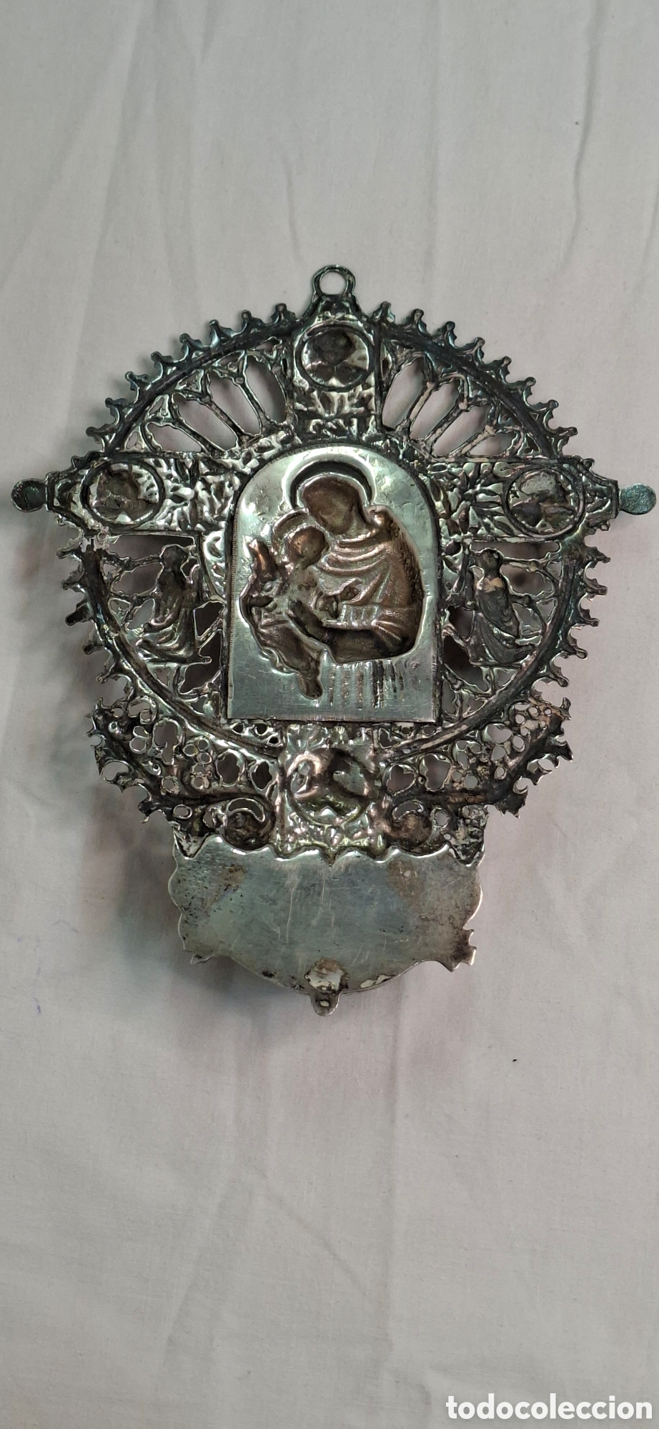 Antig&uuml;edades: Benditera de plata de ley Siglo XX - Foto 8