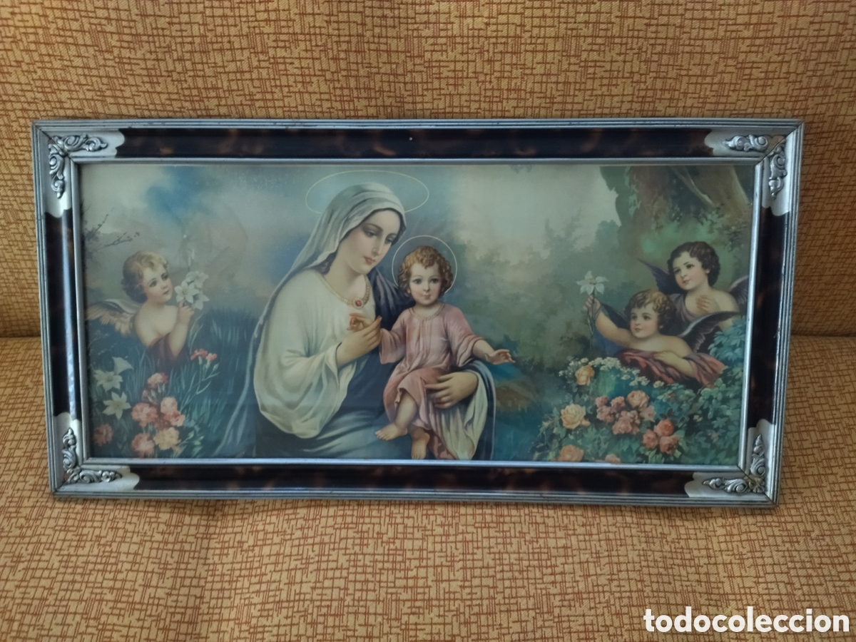 Antig&uuml;edades: Cuadro religioso de la Virgen - Foto 1