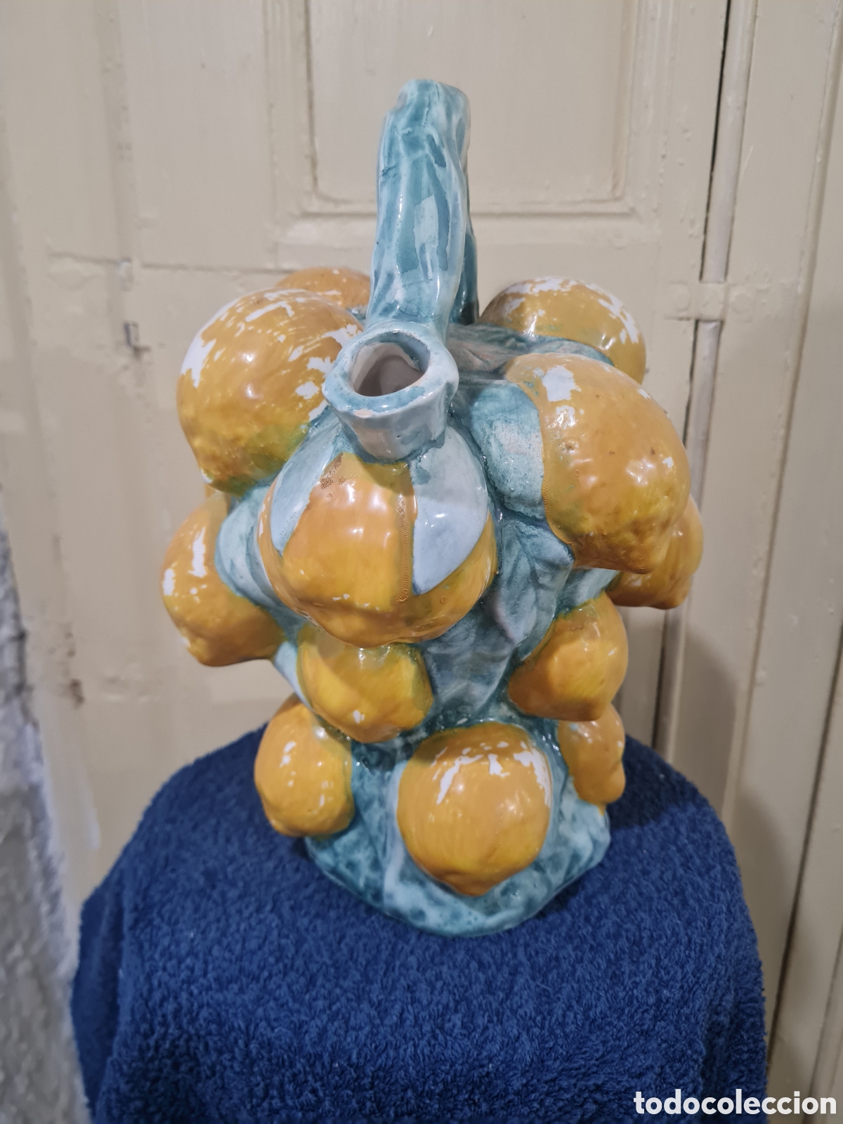 Antig&uuml;edades: Antiguo botijo valenciano con limones - Foto 2