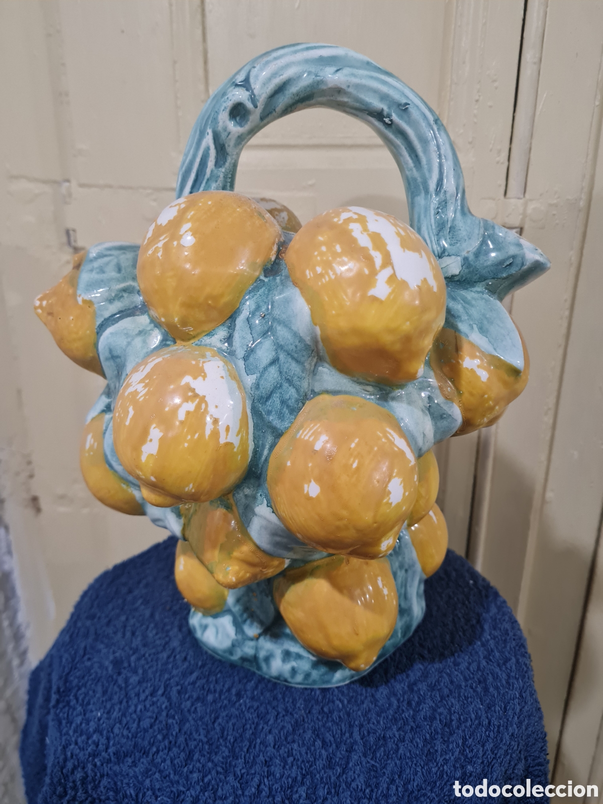 Antig&uuml;edades: Antiguo botijo valenciano con limones - Foto 3