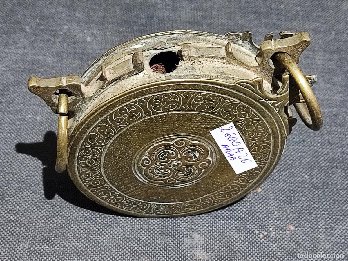 Antig&uuml;edades: POLVORERA DE BRONCE, S.XIX, SEGURAMENTE ARABE - Foto 3