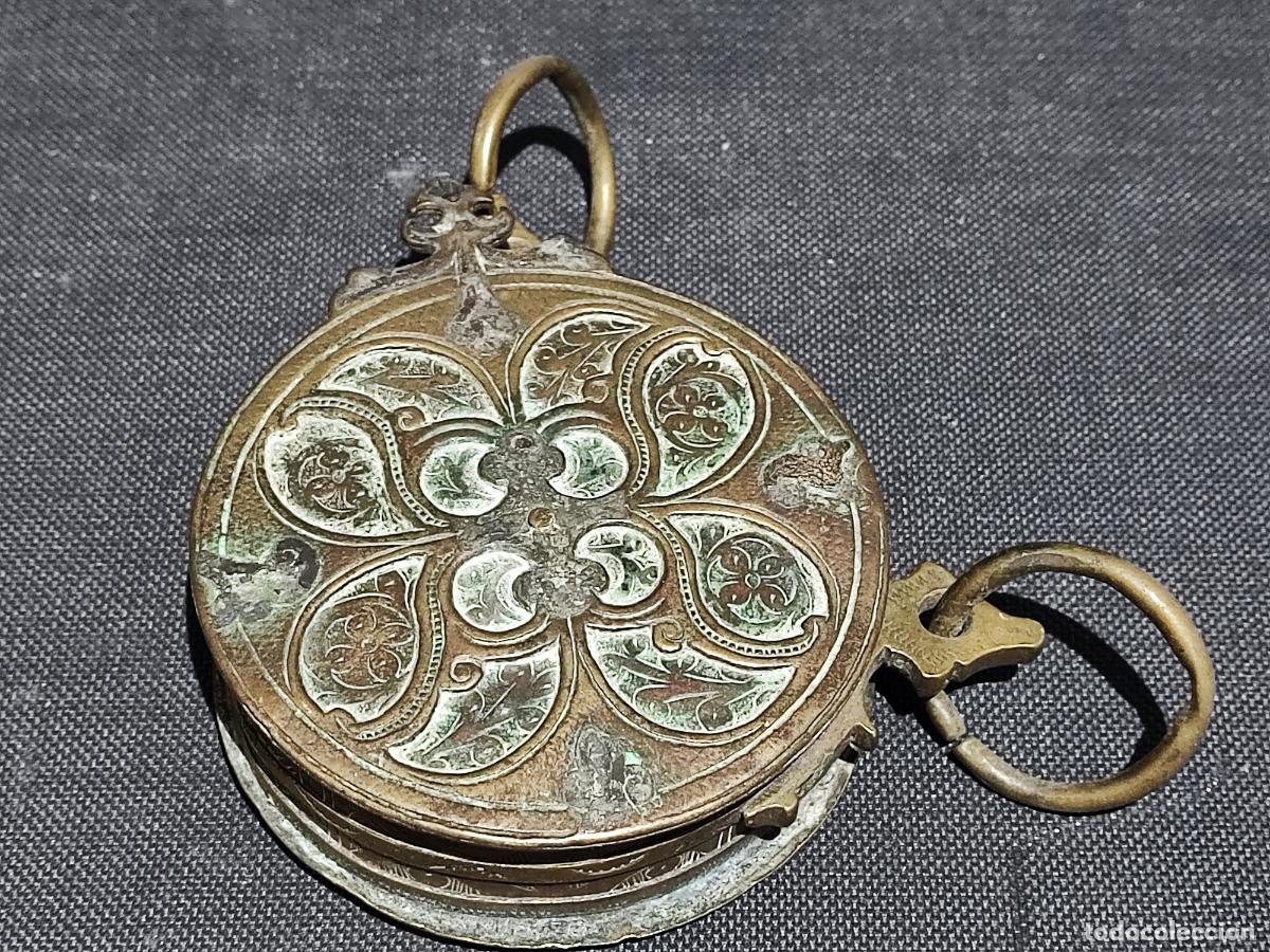 Antig&uuml;edades: POLVORERA DE BRONCE, S.XIX, SEGURAMENTE ARABE - Foto 1