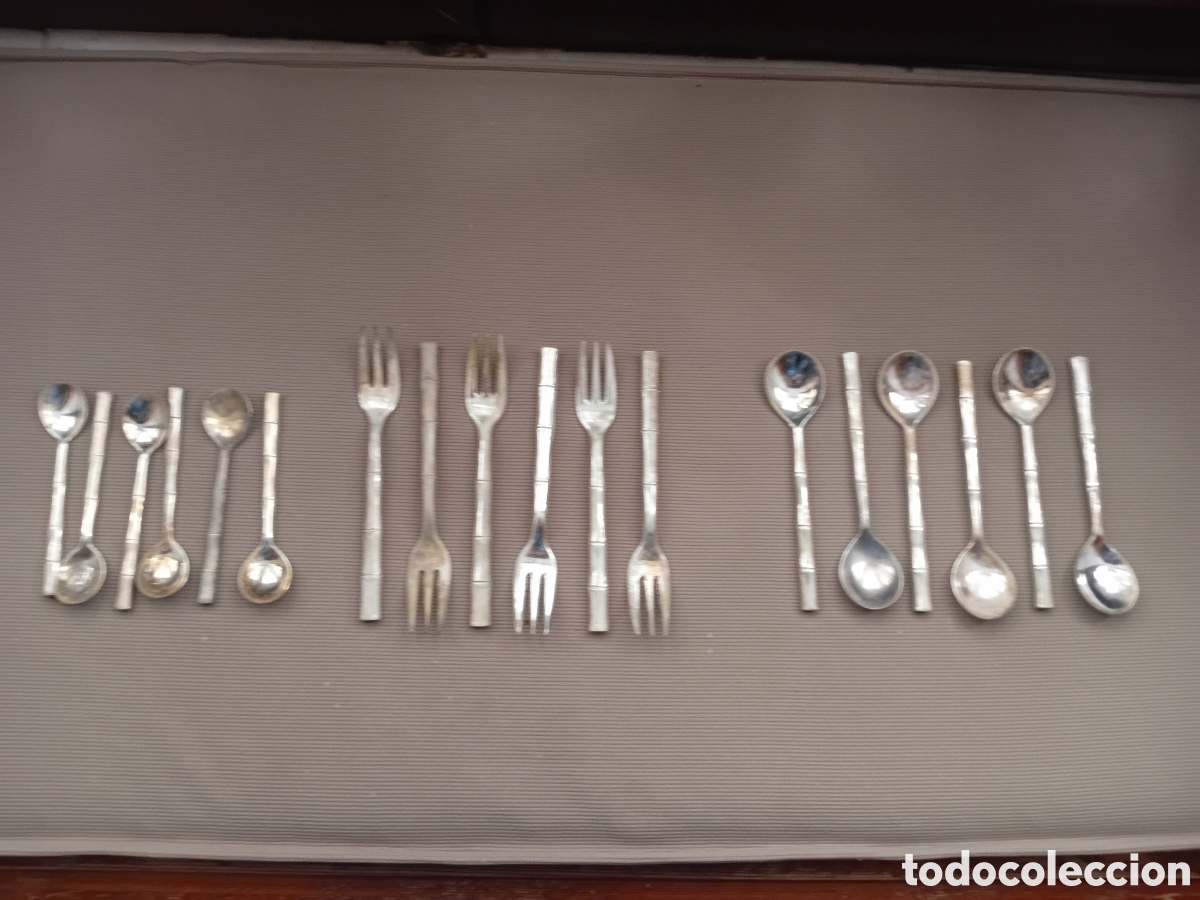 Antig&uuml;edades: JUEGO DE CUBERTOS DISE&Ntilde;O MODERNO - Foto 2