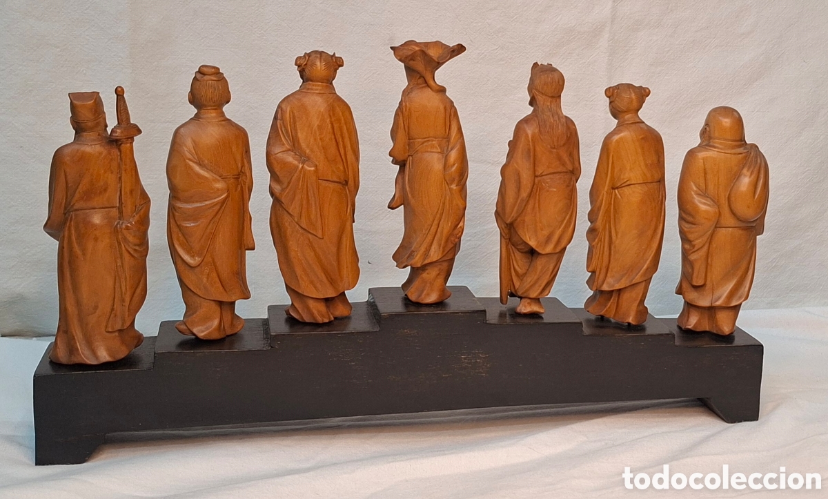 Antig&uuml;edades: 7 Sabios Chinos Talla - Foto 3