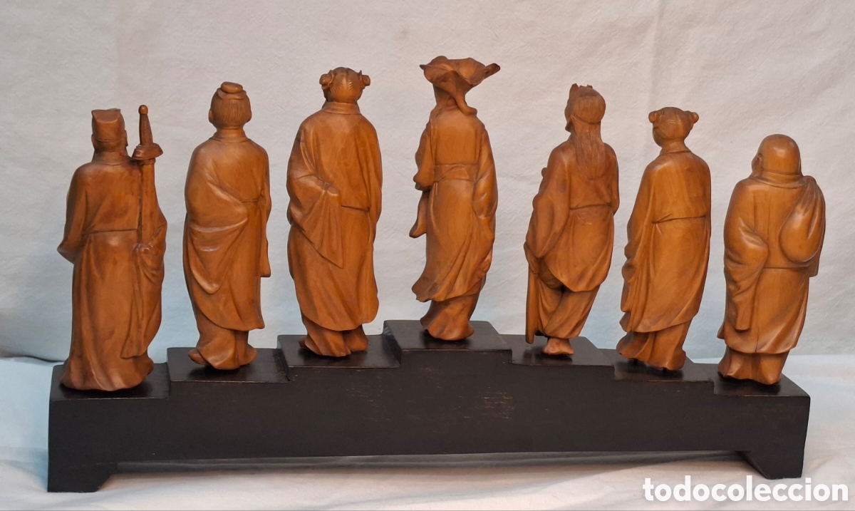 Antig&uuml;edades: 7 Sabios Chinos Talla - Foto 8