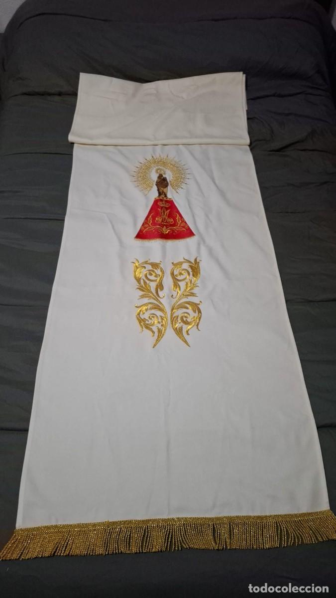 Antig&uuml;edades: Cubre amb&oacute;n con Virgen del Pilar - Foto 2