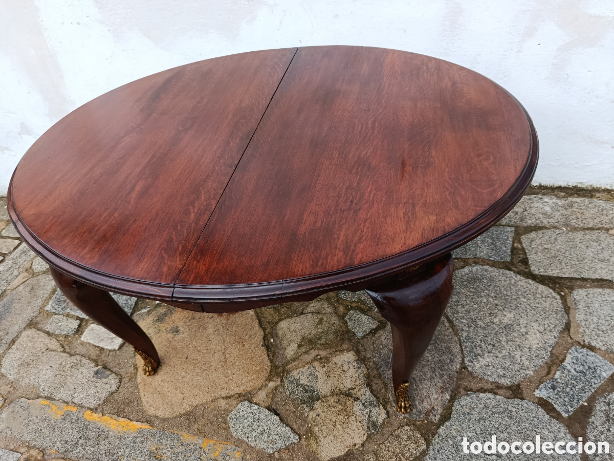 Antig&uuml;edades: Mesa extensible de madera de Caoba - Foto 3