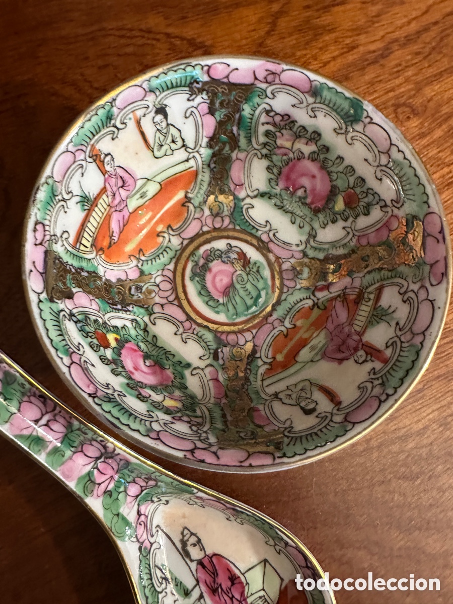 Antig&uuml;edades: Cuenco + cuchara porcelana MACAO - Foto 3