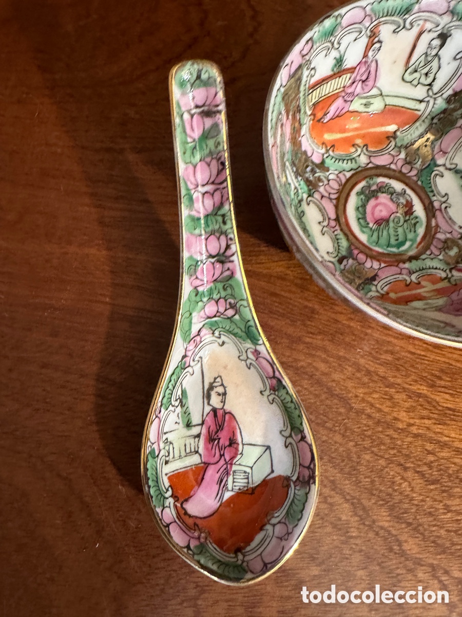 Antig&uuml;edades: Cuenco + cuchara porcelana MACAO - Foto 4