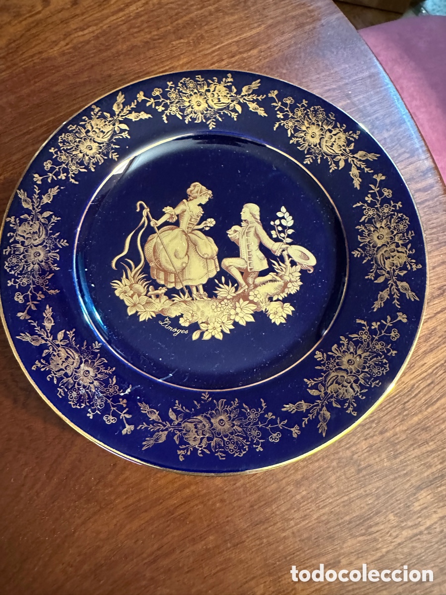 Antig&uuml;edades: Plato cer&aacute;mica Limoges - Foto 1