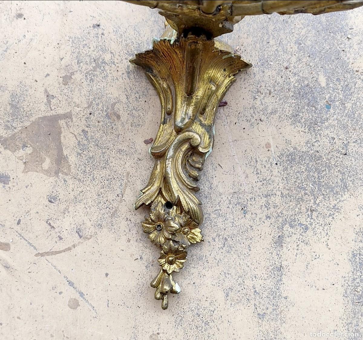 Antig&uuml;edades: Pareja de apliques de pared en bronce con 5 luces - Foto 12