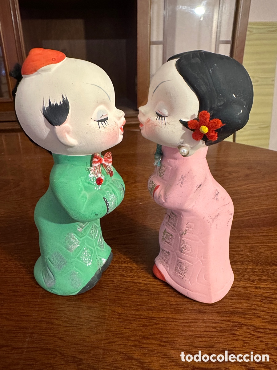 Antig&uuml;edades: Figuras Bisque Japonesas Vintage - Foto 4