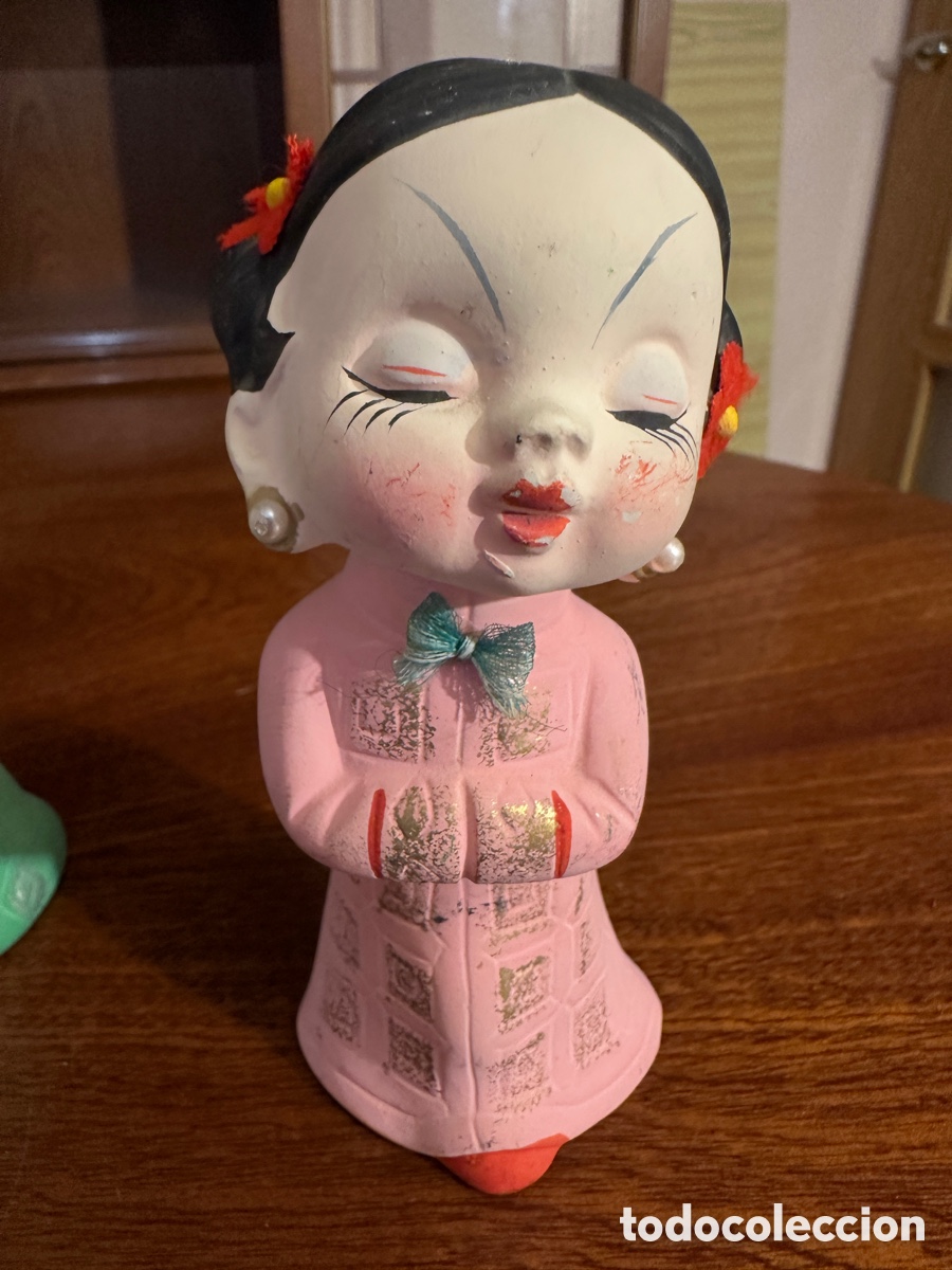 Antig&uuml;edades: Figuras Bisque Japonesas Vintage - Foto 7