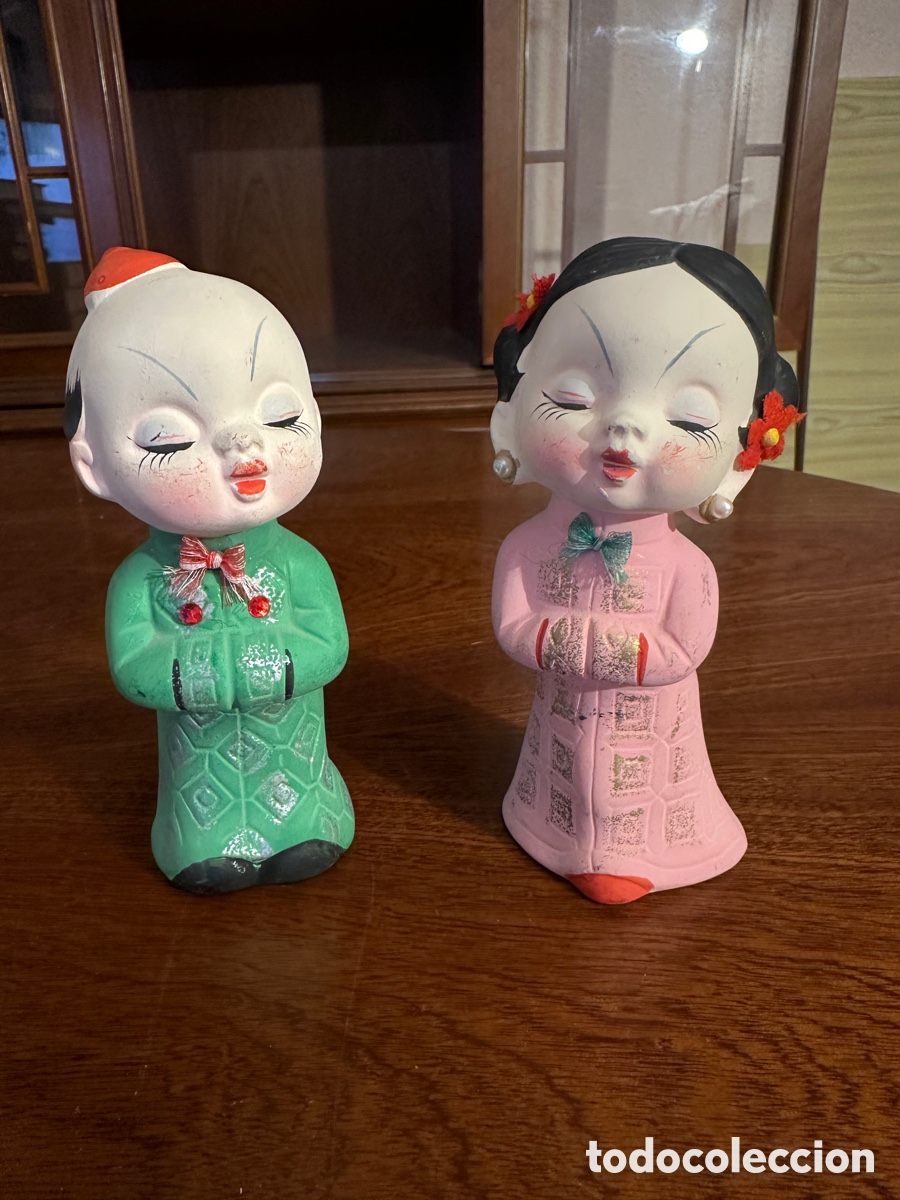 Antig&uuml;edades: Figuras Bisque Japonesas Vintage - Foto 1