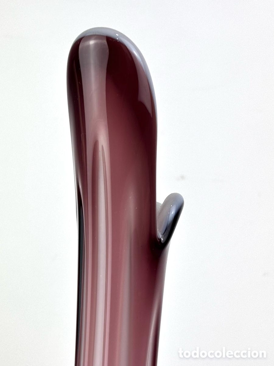 Antig&uuml;edades: JARR&Oacute;N DE CRISTAL DE MURANO CON BASE DE PLATA - 39 CM - Foto 6