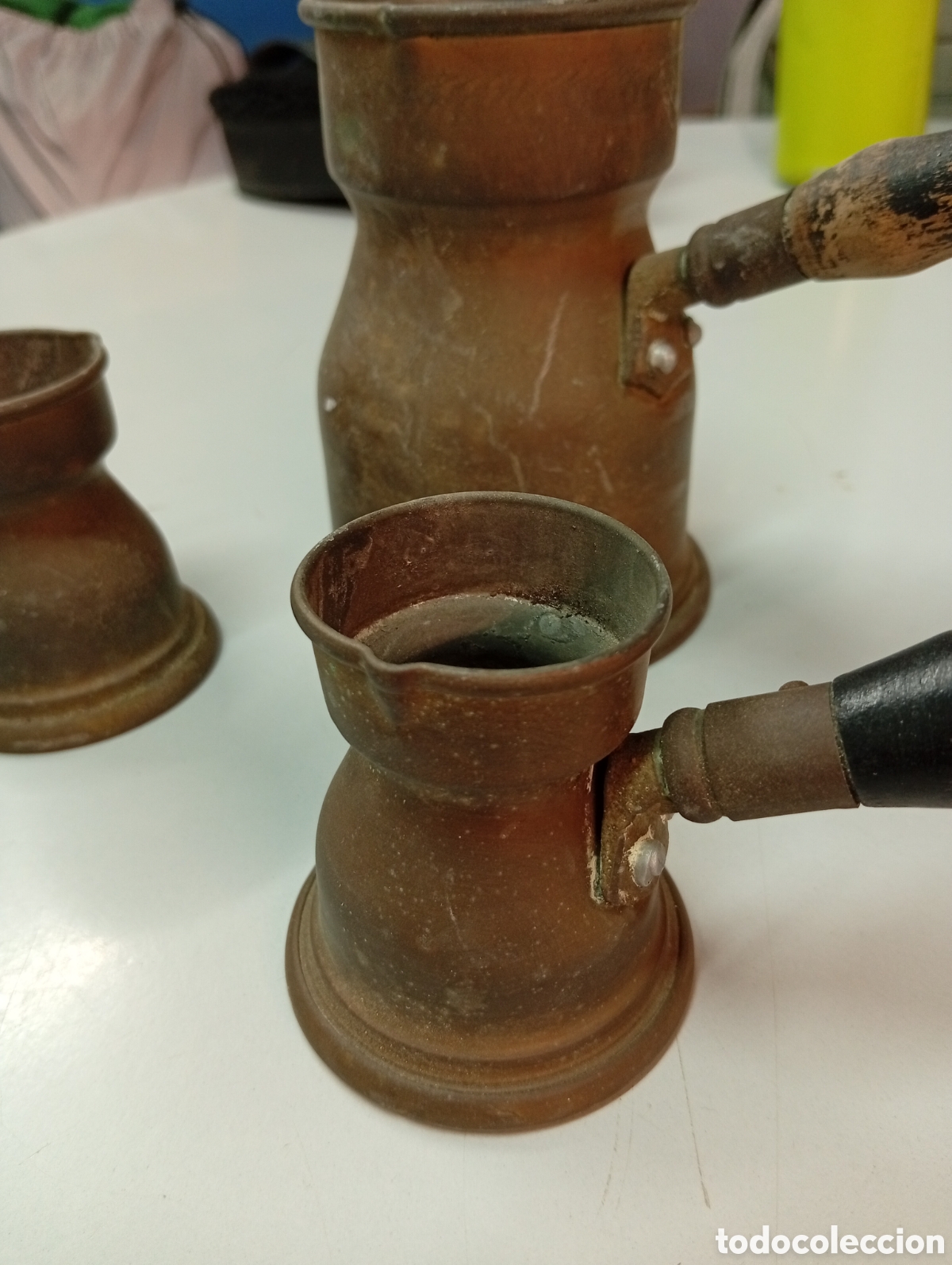 Antig&uuml;edades: Tres cazos turcos de caf&eacute; - Foto 3