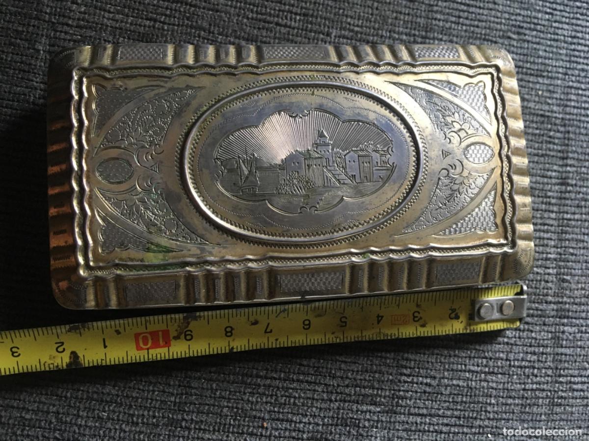 Antig&uuml;edades: Tabaquera dorada plata xix - Foto 1