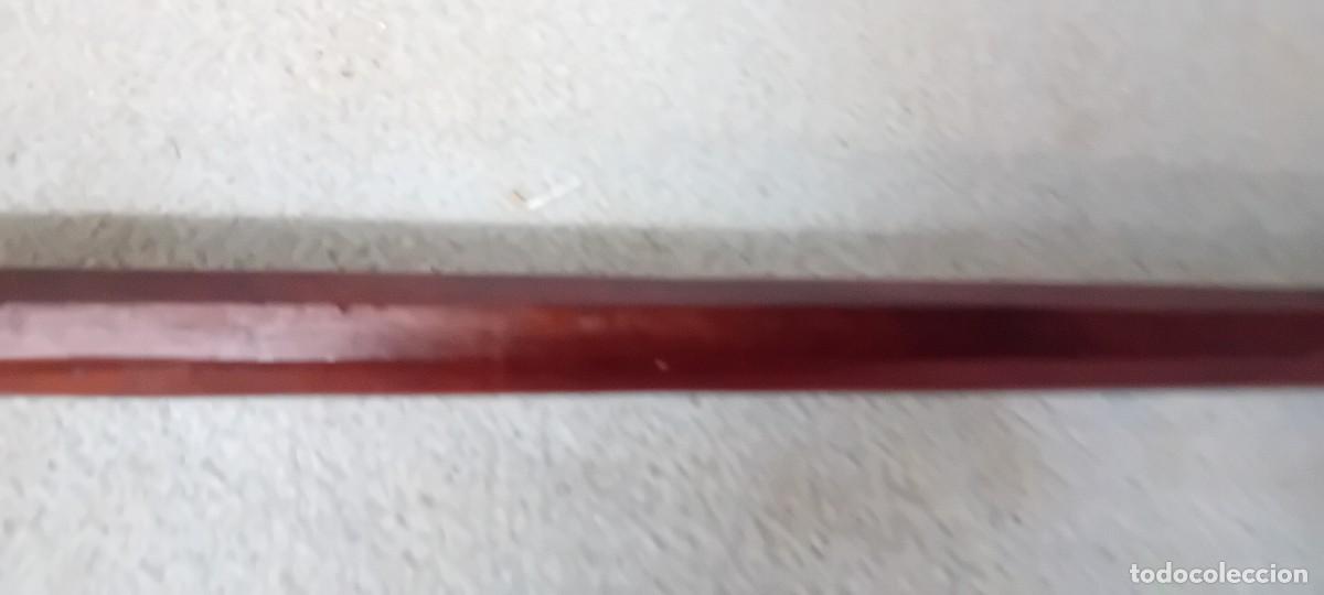 Antig&uuml;edades: Baston de madera de seccion octogonal,mango de asta - Foto 4