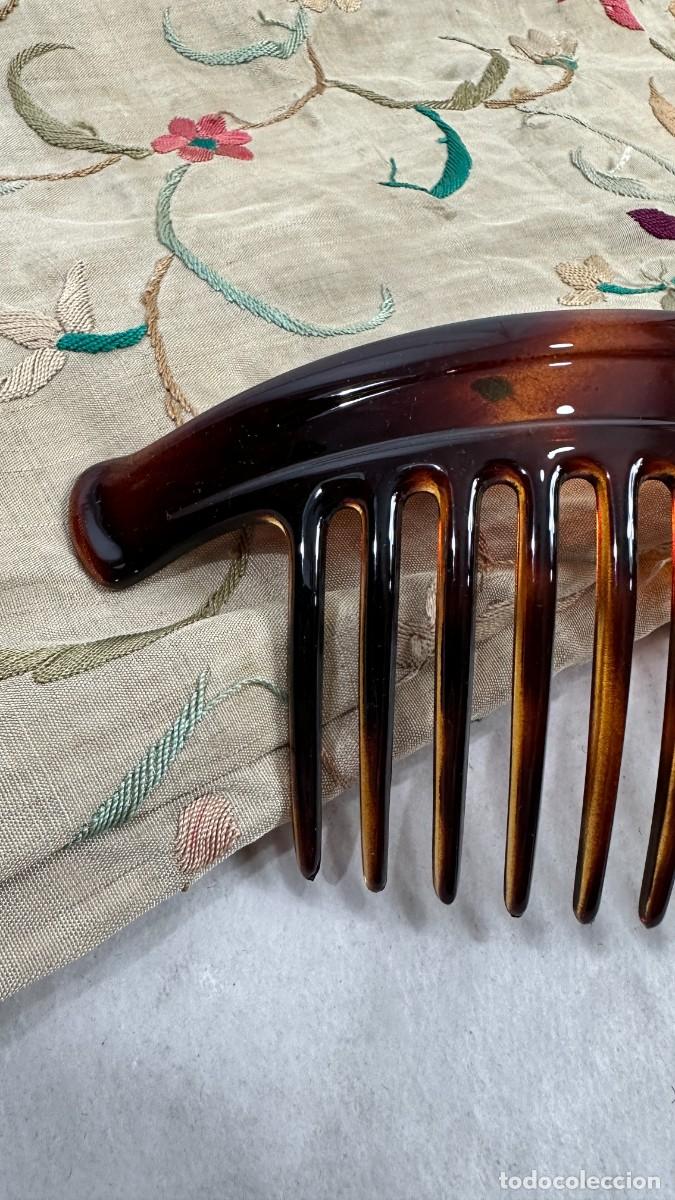 Antig&uuml;edades: Peineta larga de 18 cm - Foto 3