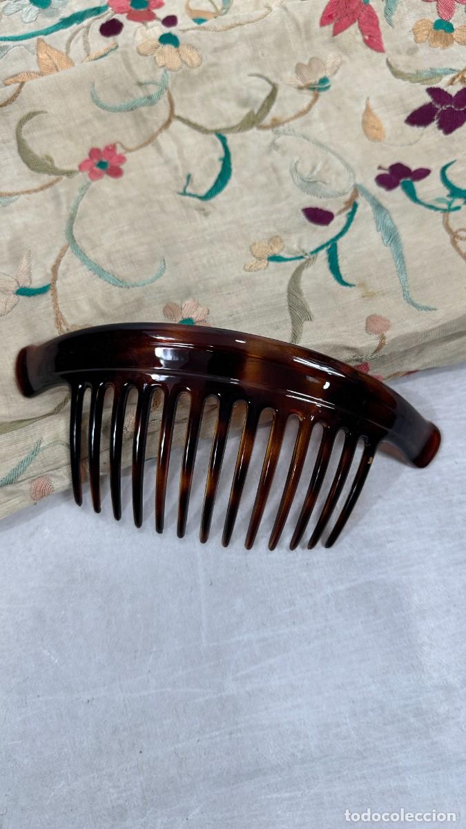 Antig&uuml;edades: Peineta larga de 18 cm - Foto 4