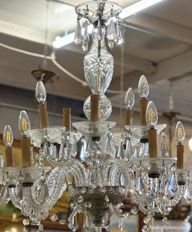Antig&uuml;edades: L&aacute;mpara de Techo de Cristal - Foto 2