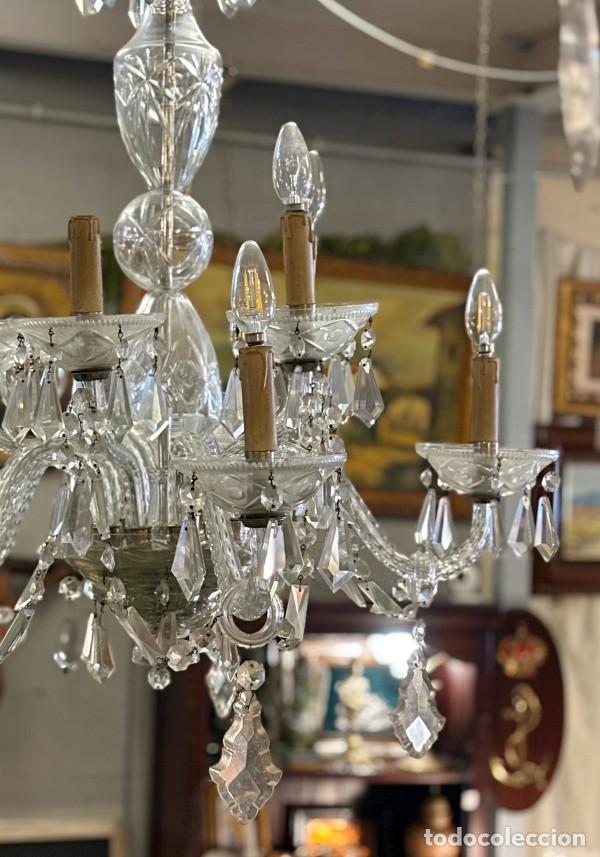 Antig&uuml;edades: L&aacute;mpara de Techo de Cristal - Foto 4