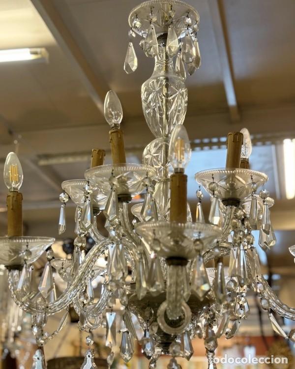 Antig&uuml;edades: L&aacute;mpara de Techo de Cristal - Foto 6