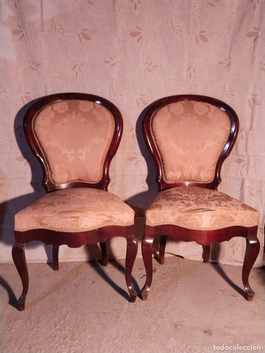 Antig&uuml;edades: Pareja de sillones de caoba - Foto 1