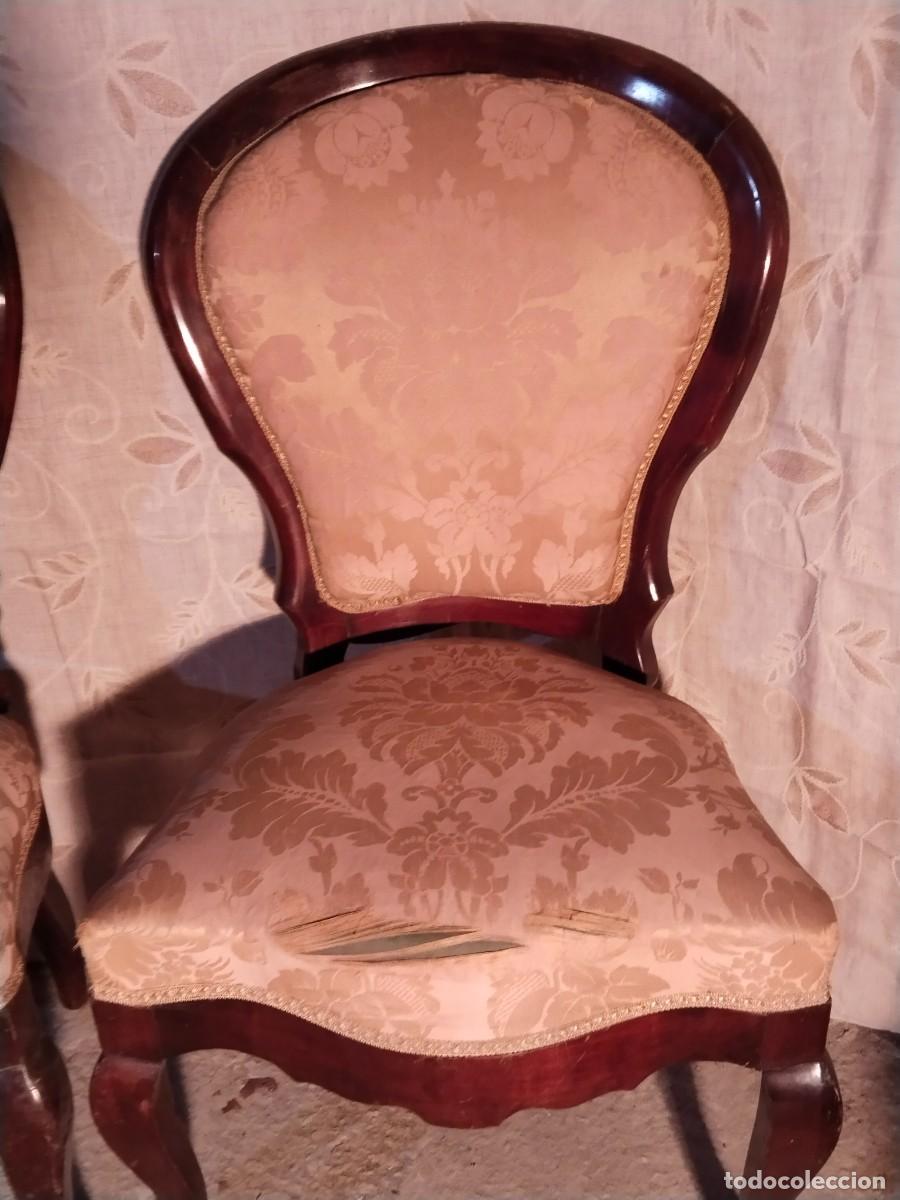 Antig&uuml;edades: Pareja de sillones de caoba - Foto 5