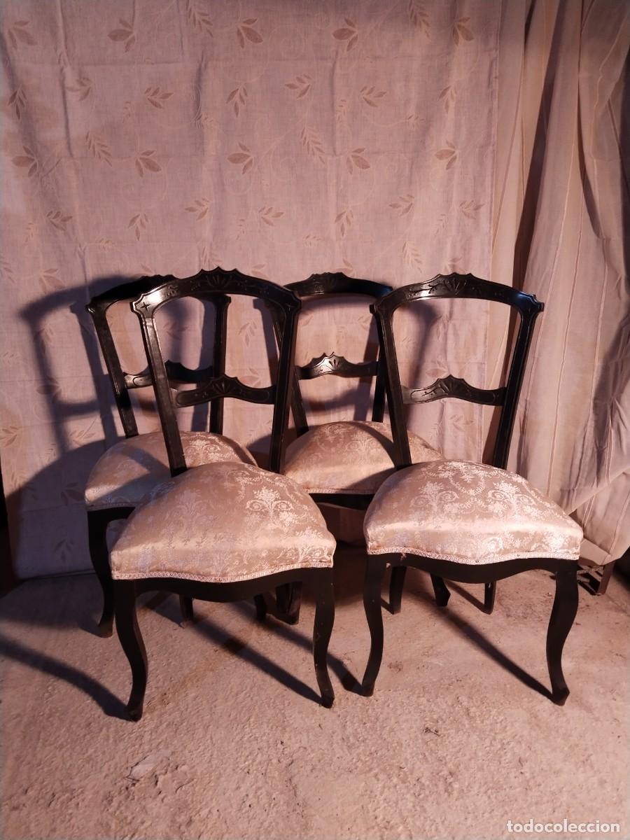 Antig&uuml;edades: Lote 4 sillas para restaurar - Foto 1