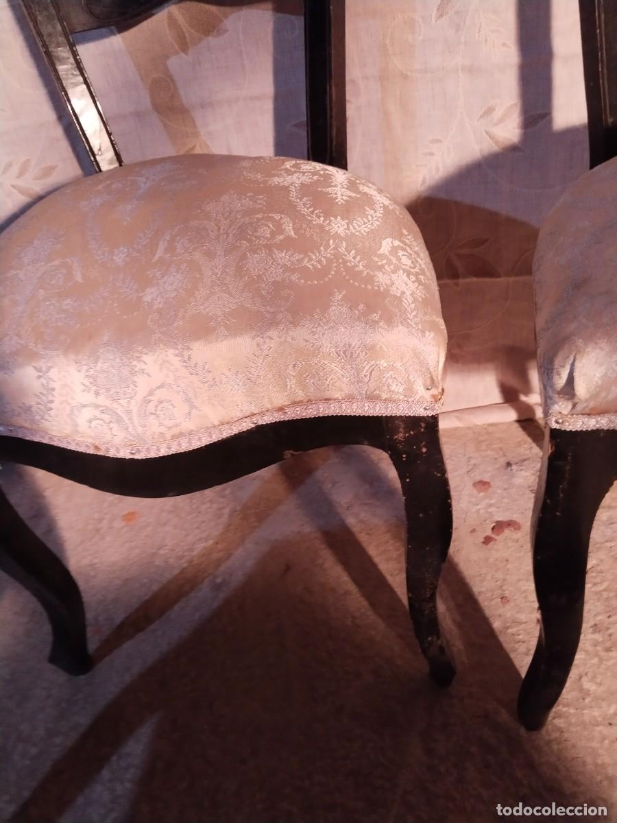 Antig&uuml;edades: Lote 4 sillas para restaurar - Foto 2
