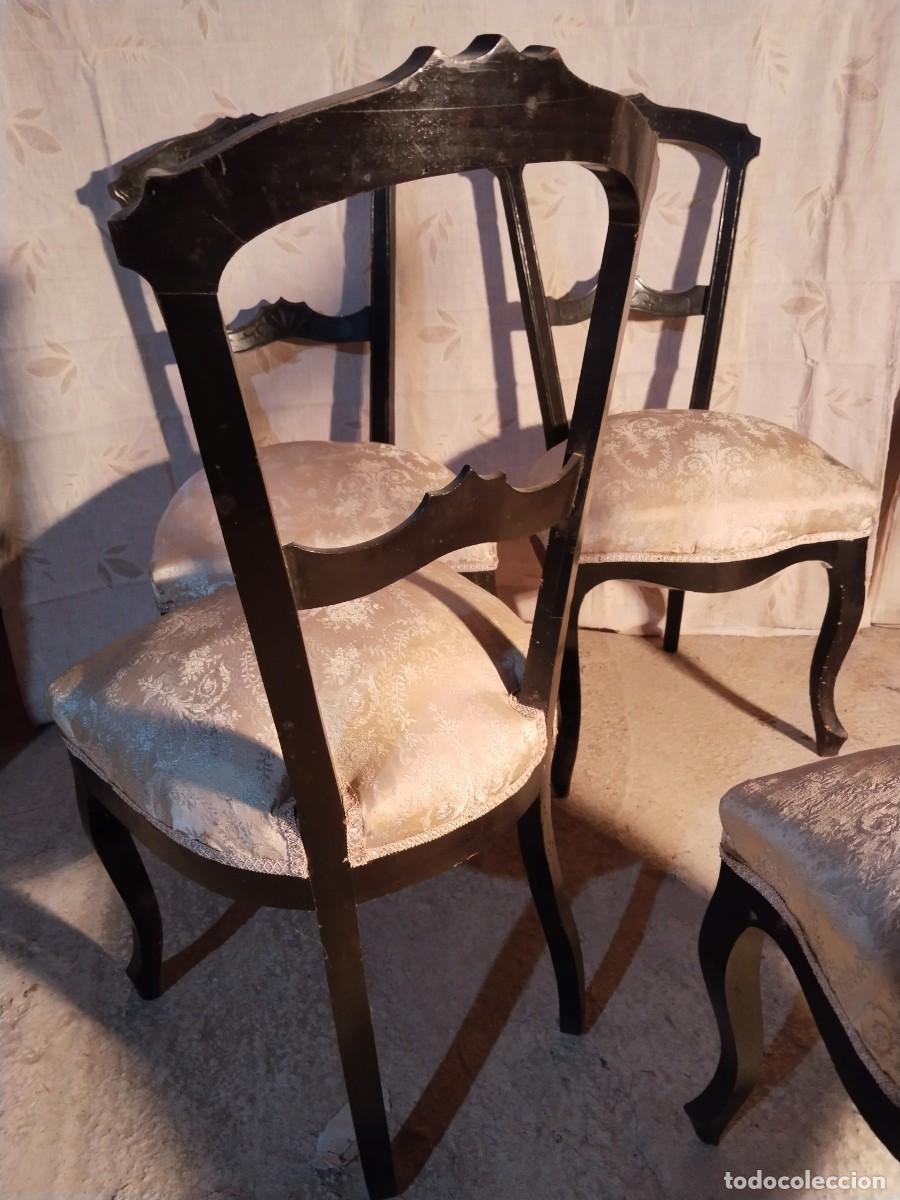 Antig&uuml;edades: Lote 4 sillas para restaurar - Foto 4