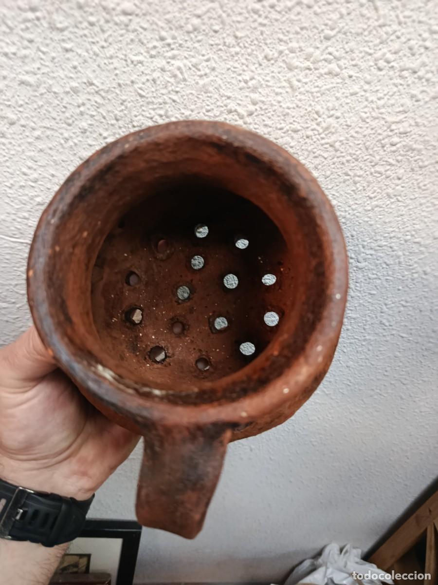 Antig&uuml;edades: Casta&ntilde;era de barro antigua - Foto 6