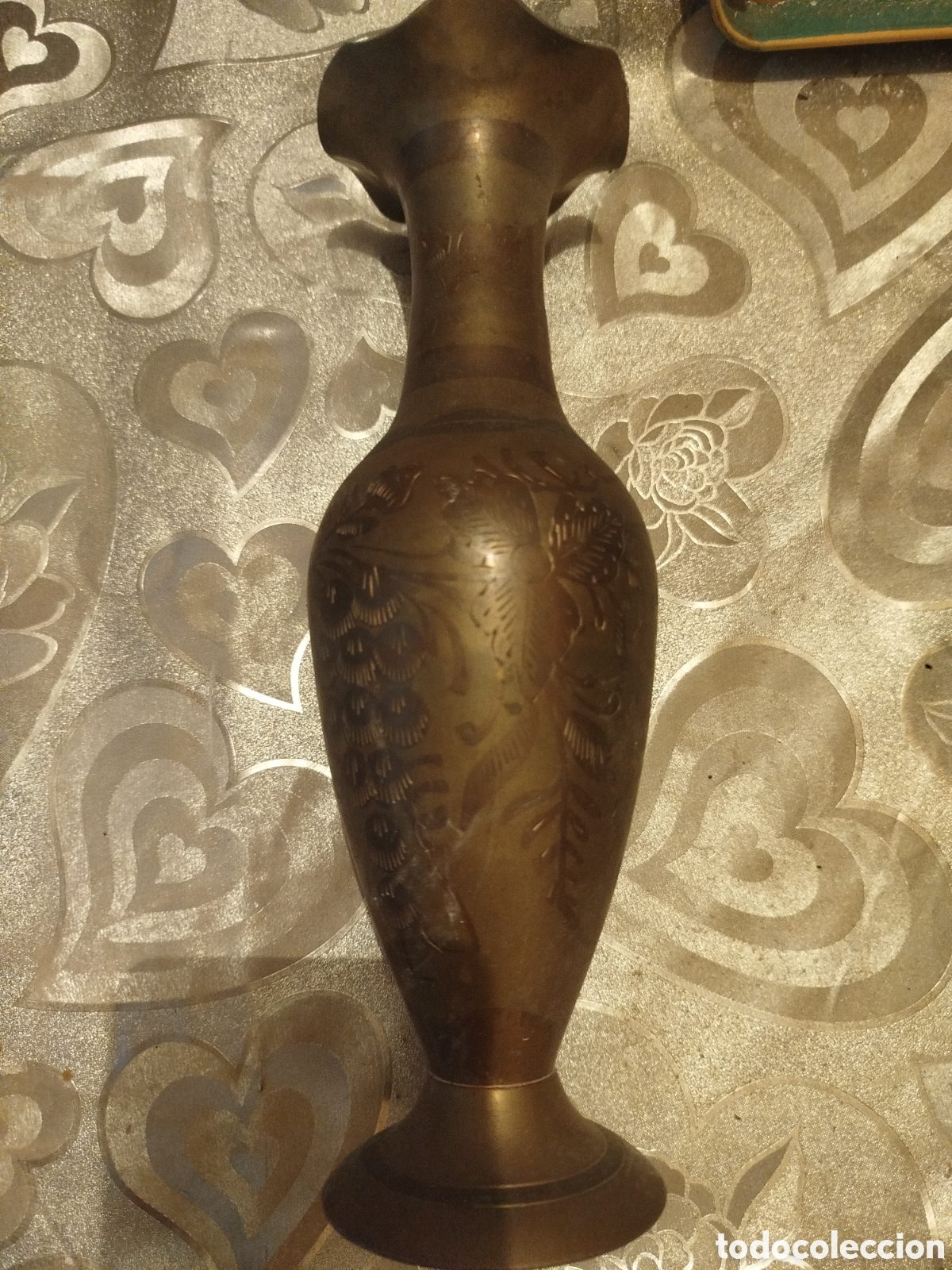 Antig&uuml;edades: Florero antiguo de bronce - Foto 2