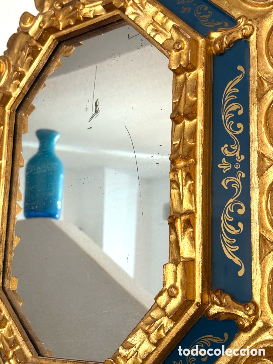 Antig&uuml;edades: ESPEJO ANTIGUO MADERA DORADA TALLADA - Foto 3