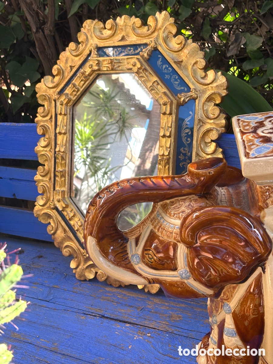Antig&uuml;edades: ESPEJO ANTIGUO MADERA DORADA TALLADA - Foto 7