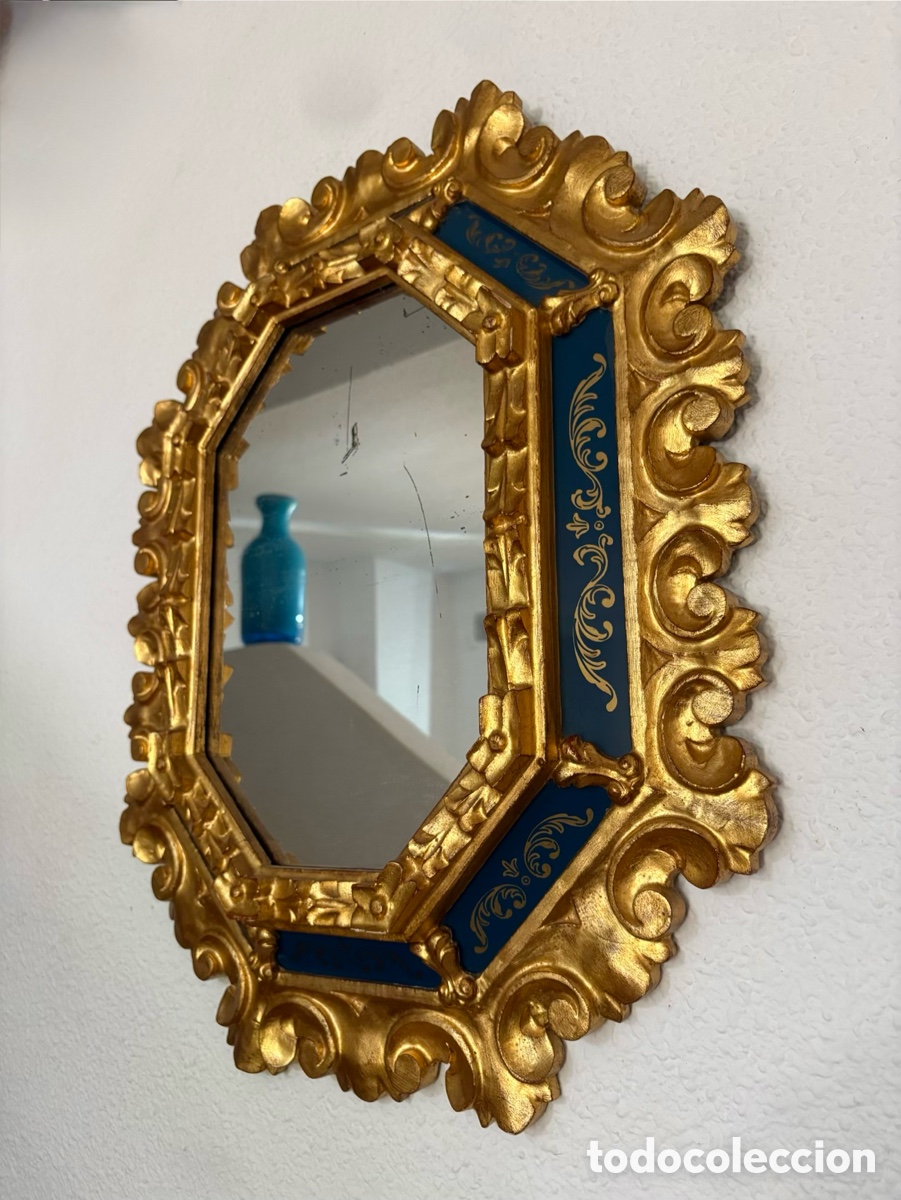 Antig&uuml;edades: ESPEJO ANTIGUO MADERA DORADA TALLADA - Foto 9