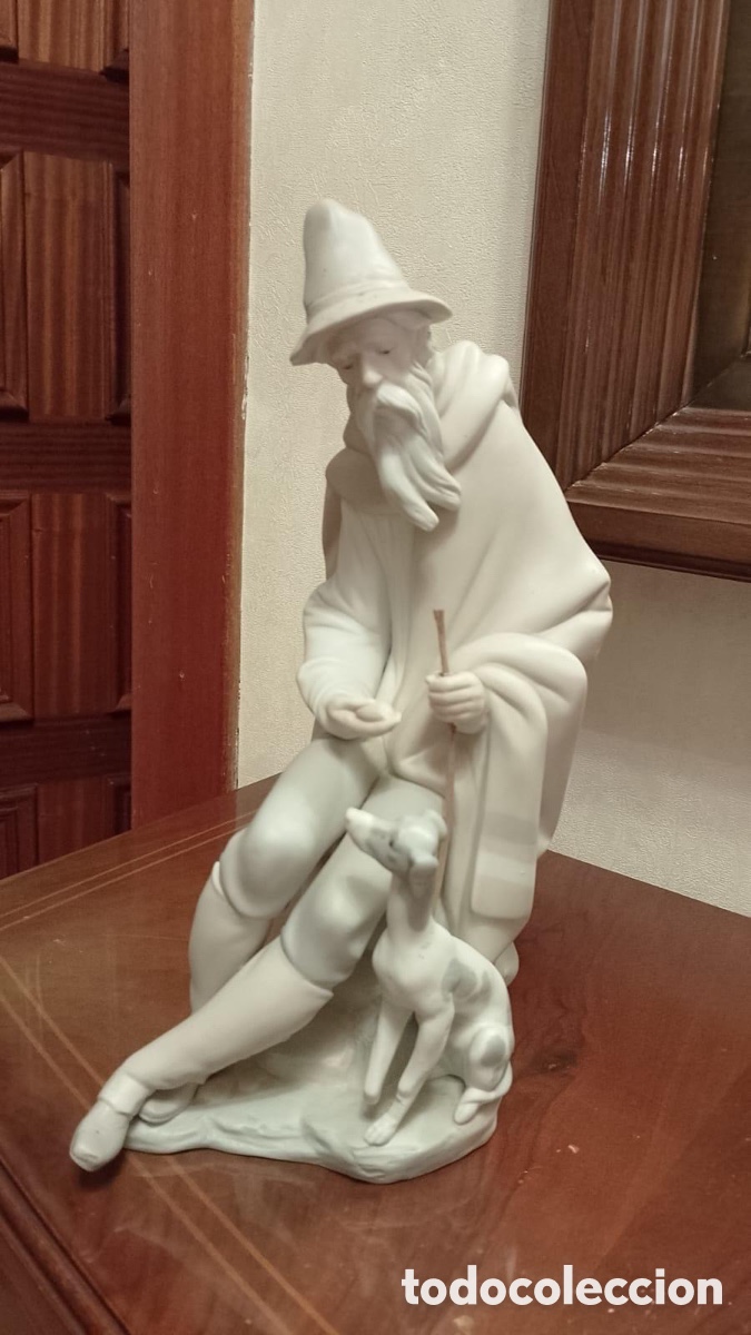 Antig&uuml;edades: Figura original de Lladr&oacute; - Pastor sentado con perro (Ref. 4659) - Foto 2