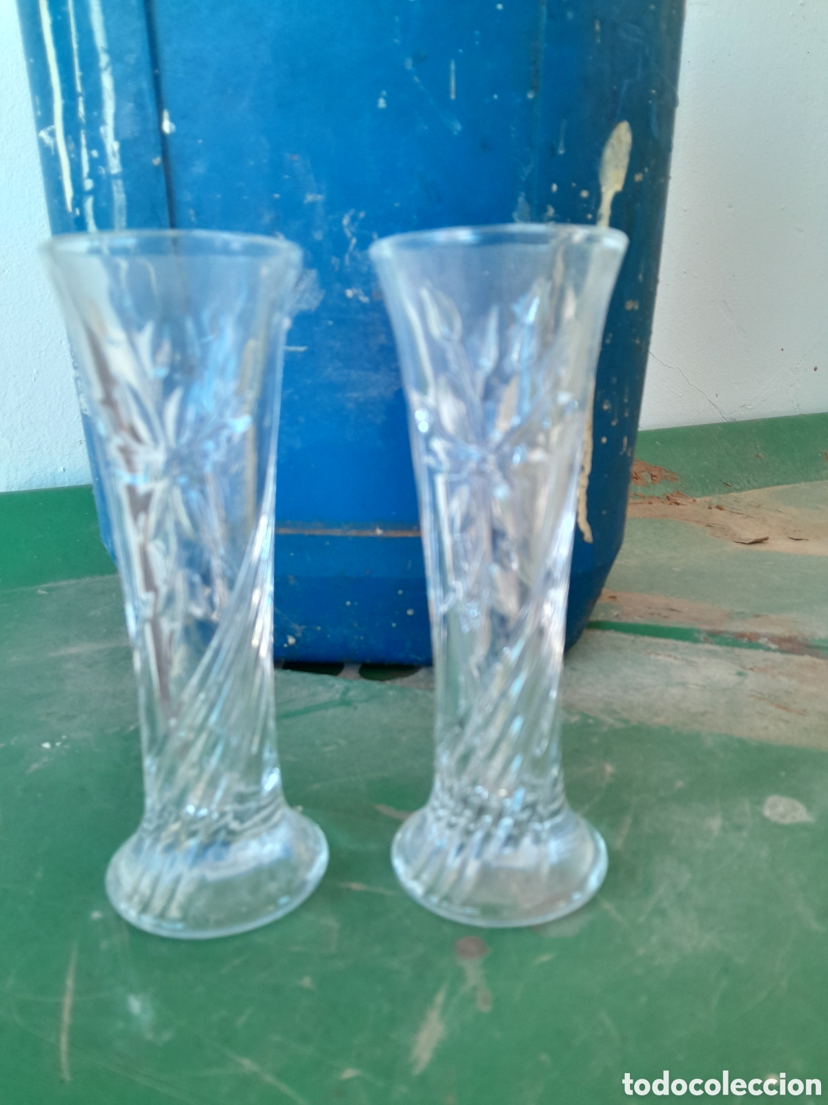 Antig&uuml;edades: Antiguos Jarrones de cristal - Foto 1