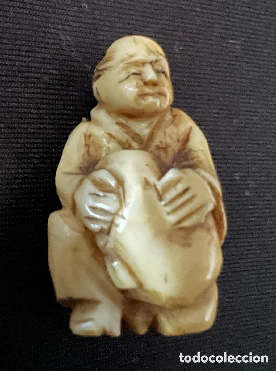 Antig&uuml;edades: Netsuke (根付) Netsuke &bdquo;Alter Mann&ldquo; - Foto 2