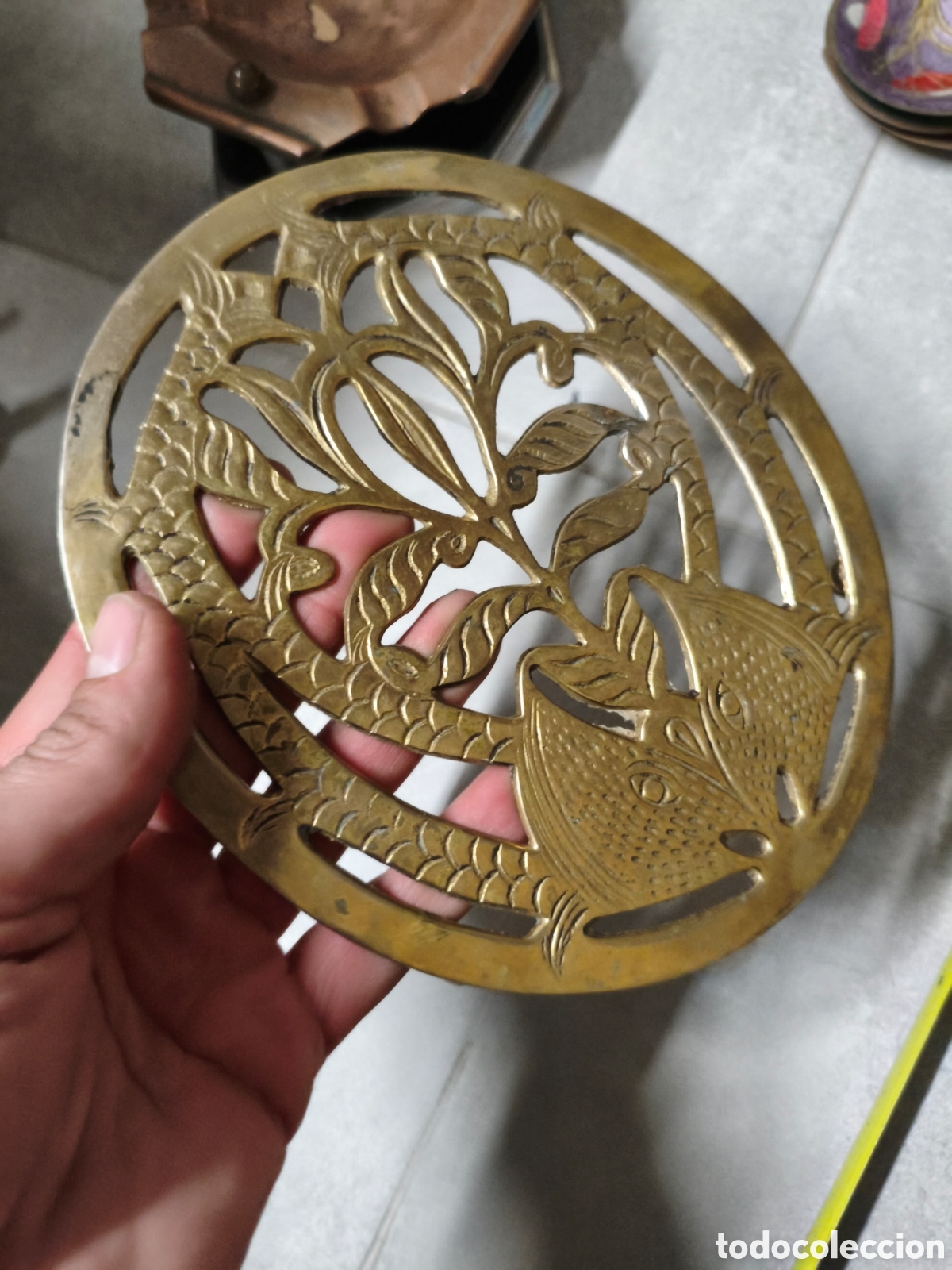 Antig&uuml;edades: Tabla cocina bronze india - Foto 5