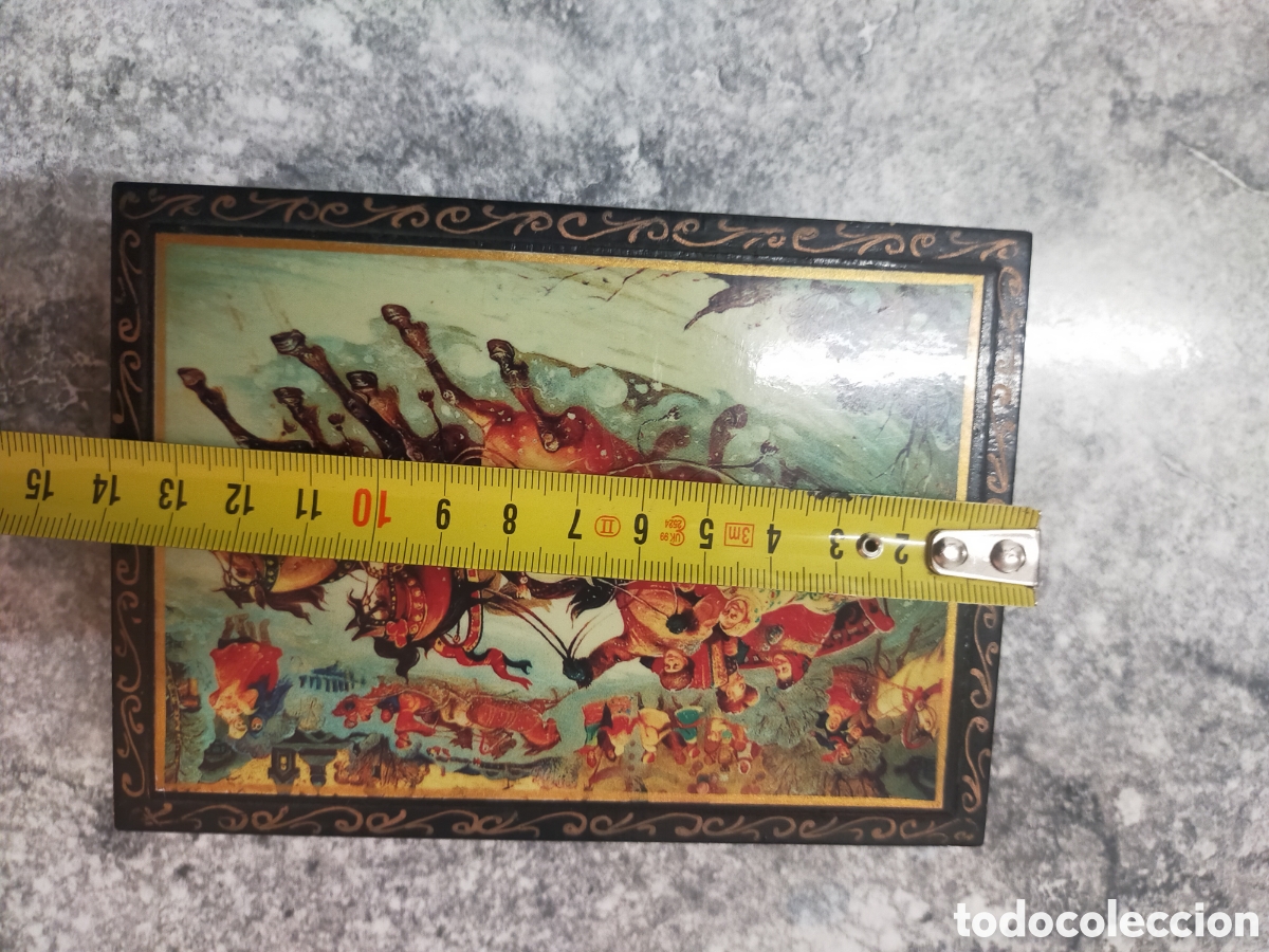 Antig&uuml;edades: Antigua caja rusa lacada - Foto 14