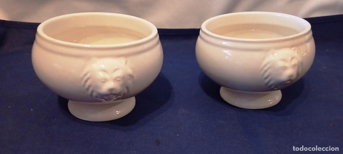 Antig&uuml;edades: 2 Cuencos Sopa Cabeza Le&oacute;n - Foto 7
