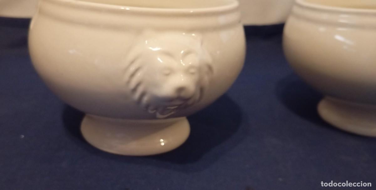 Antig&uuml;edades: 2 Cuencos Sopa Cabeza Le&oacute;n - Foto 8
