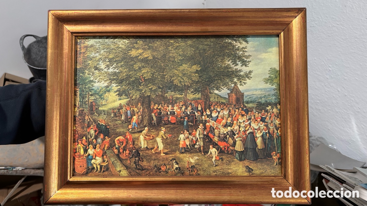 Antig&uuml;edades: Cuadro de festejo campestre - Foto 1