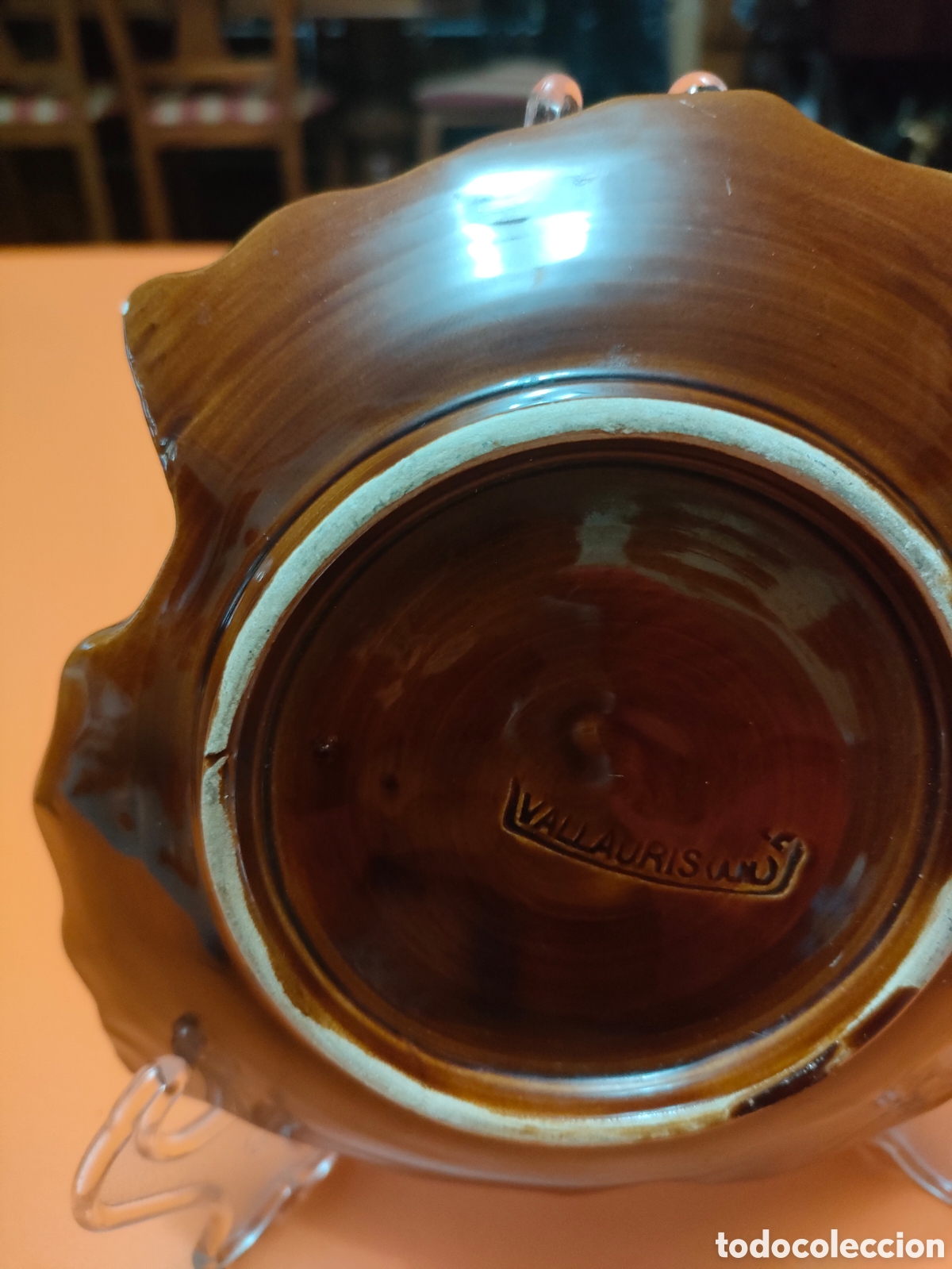 Antig&uuml;edades: Peque&ntilde;a bandeja en forma de flor Vallauris - Foto 5