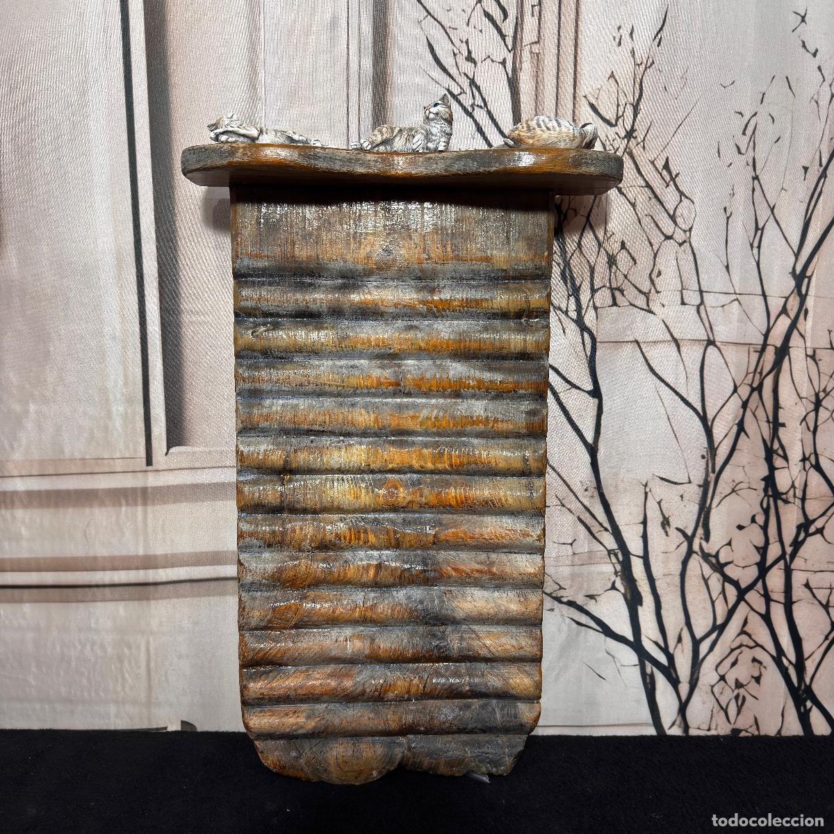 Antig&uuml;edades: Tabla de lavar de madera antigua - Foto 1