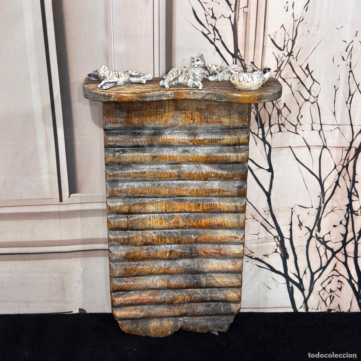 Antig&uuml;edades: Tabla de lavar de madera antigua - Foto 2