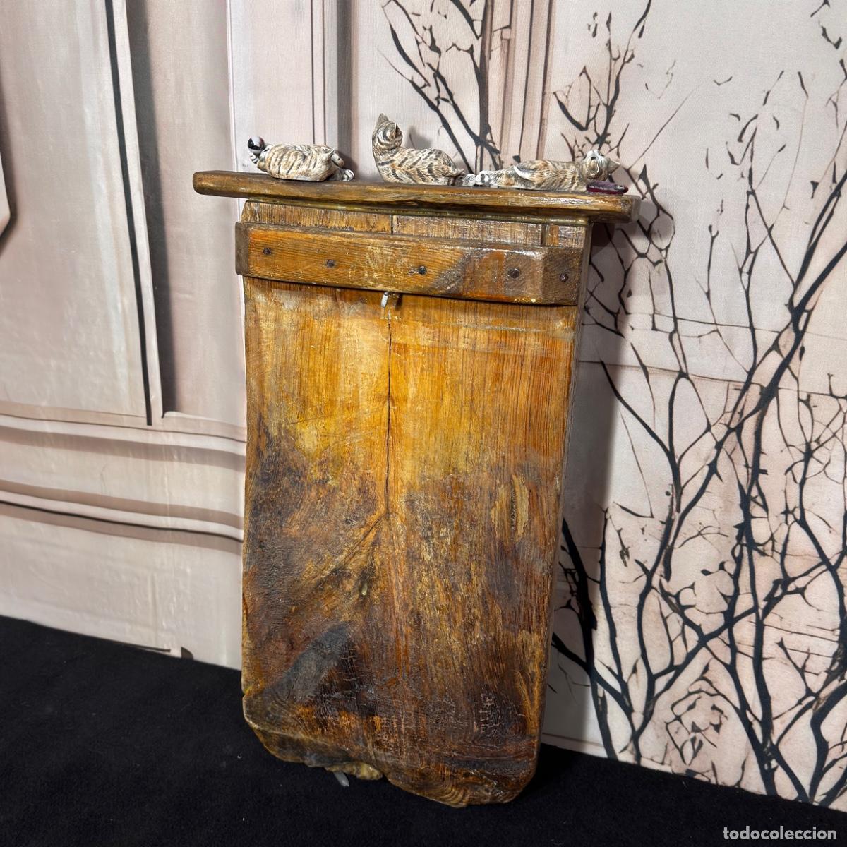 Antig&uuml;edades: Tabla de lavar de madera antigua - Foto 6